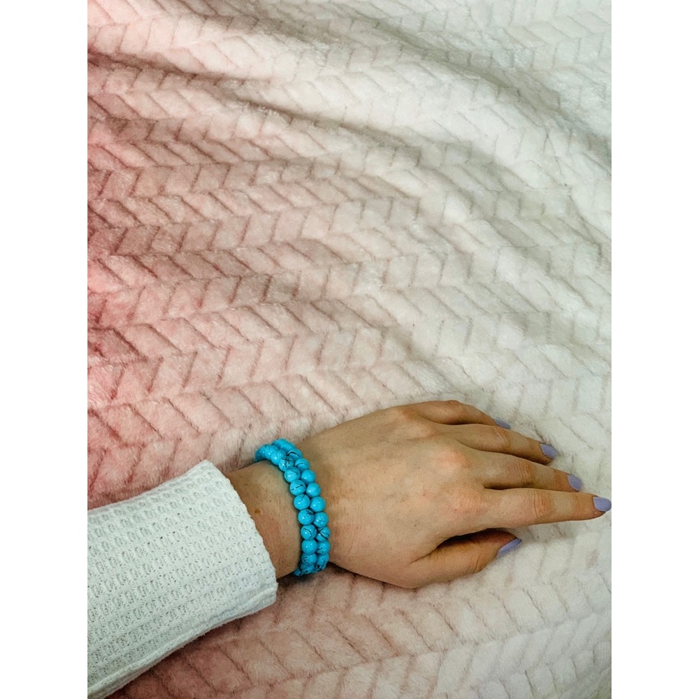 Set of Two Teal Bracelets